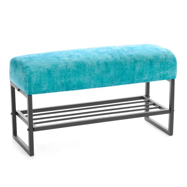 Банкетка-обувница Чарли Люкс/Charli Lux КЗ, велюр, vt фреска бирюза VT Fresca бирюза велюр