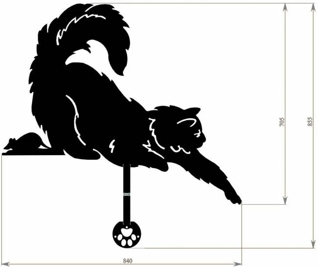 Флюгер "Кот" большой Флюгер "Кот" большой