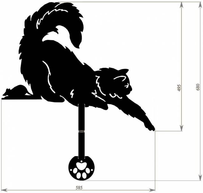Флюгер "Кот" малый Флюгер "Кот" малый