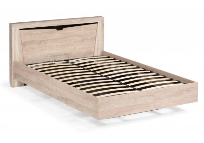 Кровать Магантия 140х200 сПМ парящая дуб баррик