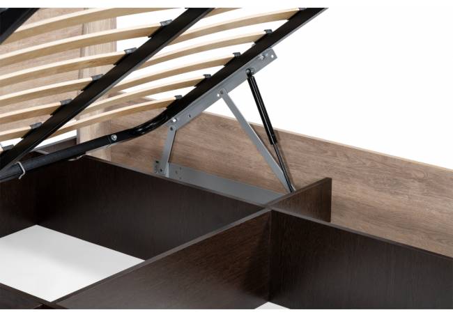 Кровать Магантия 140х200 сПМ парящая дуб баррик