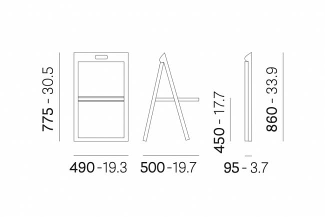 Стул пластиковый складной Enjoy белый 490х500х775 мм