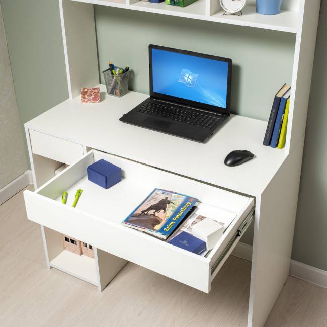 Стол компьютерный Комфорт 12.77F цвет белый шагрень Стол компьютерный Комфорт 12.77F цвет белый шагрень