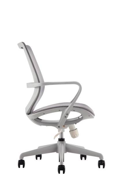 Кресло офисное / Гэлакси gray LB / серый пластик / серая сетка