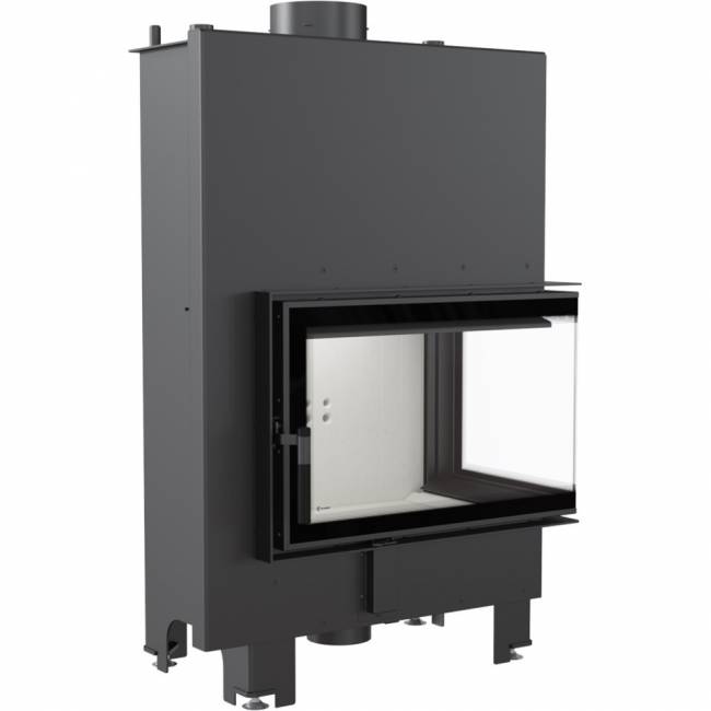 Топка с теплообменником Kratki PRO MBM/PW/10/P/BS/W угловое стекло справа