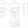Топка с теплообменником Kratki PRO MBM/PW/10/P/BS/W угловое стекло справа