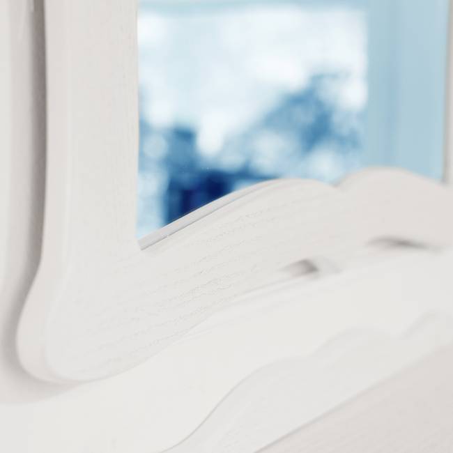 Зеркало навесное Берже 23 белый ясень 97 см х 67 см