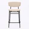 Дизайнерский полубарный стул Marko бежевый, черный металл