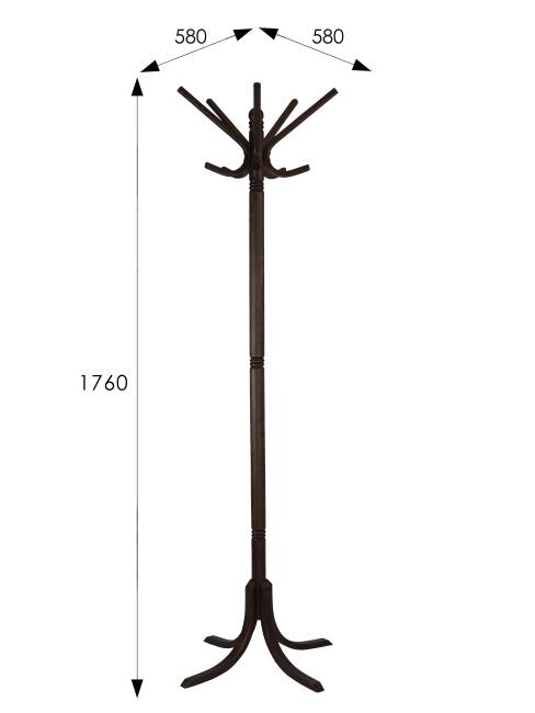 Вешалка напольная В 8Н венге