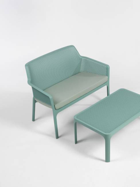 Столик пластиковый журнальный Net Table 100 ментоловый 1000х600х400 мм