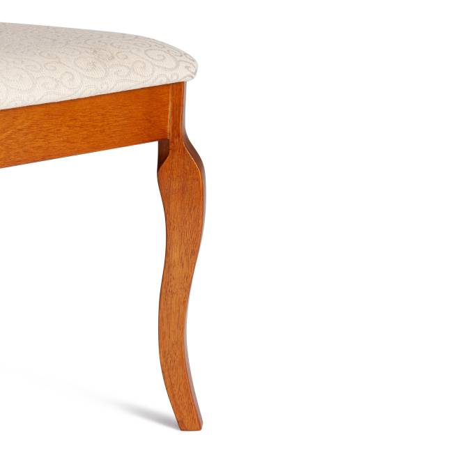 Стул Афродита/Aphrodite дерево гевея, 46х54х99см, эспрессо дуб в красноту, ткань кремовая с рисунком а04  (Комплект из 2 шт.) дуб дерево гевея