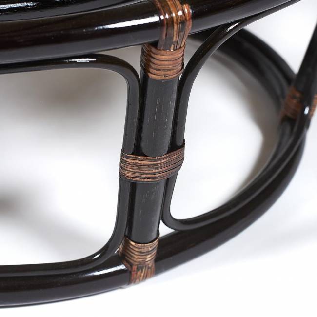 Кресло PAPASAN/ПАПАСАН 23/01 W  /с подушкой/ диаметр подушки 129 см, 115х101х104 см, Antique brown (античный черно-коричневый), ткань Старт Antique brown (античный черно-коричневый)