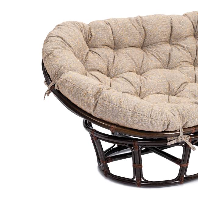 Диван Мамасан/Mamasan (23/02 W) /с подушкой/ 169х102х80см, античный черно-коричневый, матрац 182х119см, рогожка, меланж Antique brown (античный черно-коричневый)