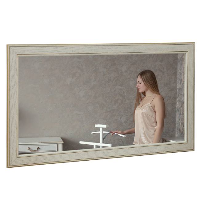 Зеркало Васко В 61Н белый ясень/золото 110 см х 60 см