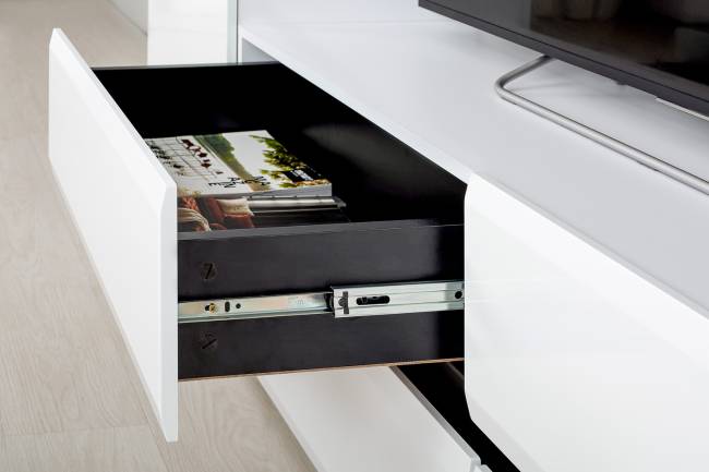 Сидней № 41 цвет белый/чёрный/фасады МДФ белый глянец