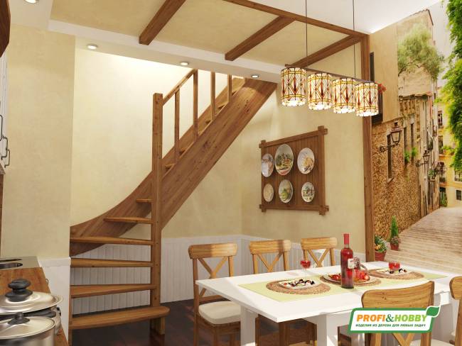 Деревянная лестница ЛС-07м/3 под покраску Деревянная лестница ЛС-07м/3 под покраску