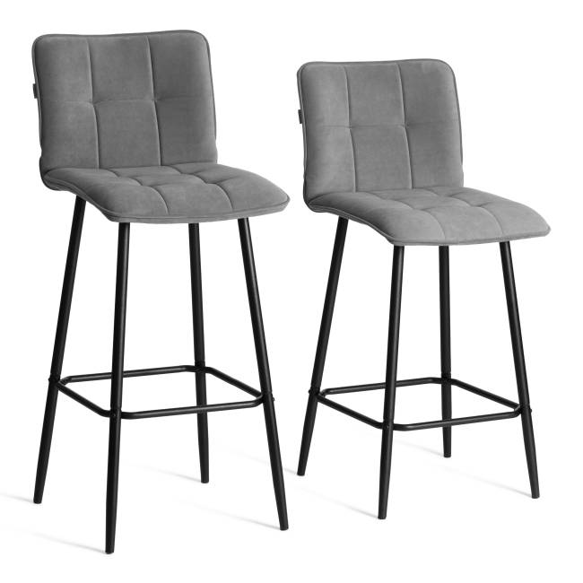 Барный стул Bari/Бари велюр, серый, 29, 45х56х110 см серый велюр Барный стул Bari/Бари велюр, серый, 29, 45х56х110 см серый велюр