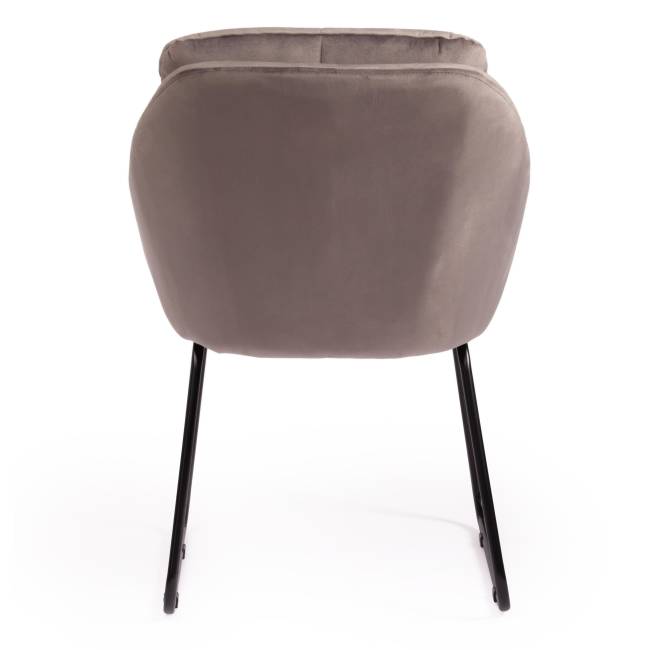 Кресло STAR (mod. CY-1919) вельвет/металл, 68 х 60 х 88 см , серый (HLR 24)/черный  (Комплект из 2 шт.) серый (HLR 24)/черный вельвет/металл