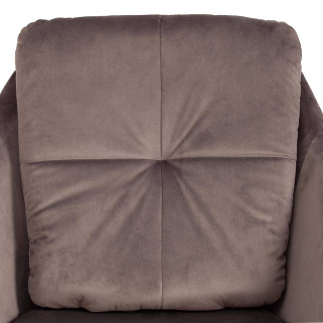 Кресло STAR (mod. CY-1919) вельвет/металл, 68 х 60 х 88 см , серый (HLR 24)/черный  (Комплект из 2 шт.) серый (HLR 24)/черный вельвет/металл