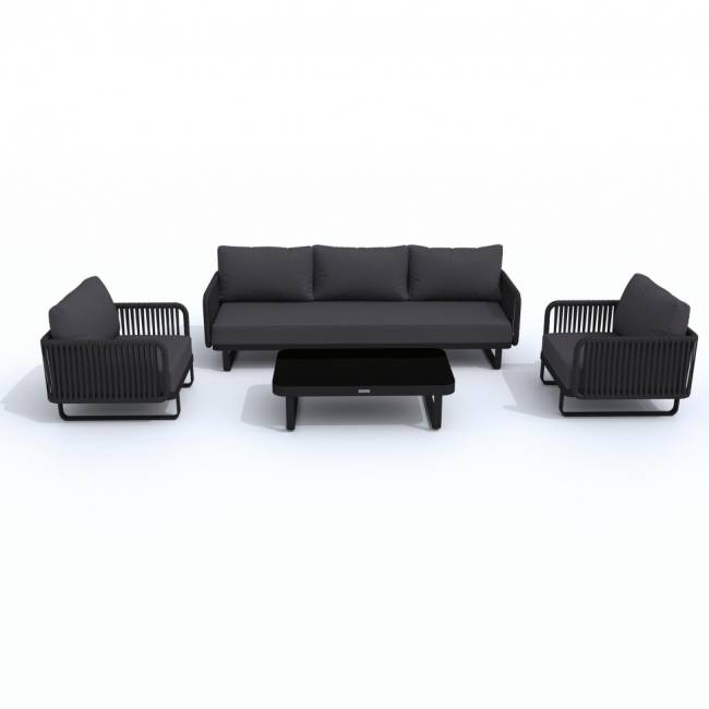 Лаунж зона BELLISA с трехместным диваном - антрацит