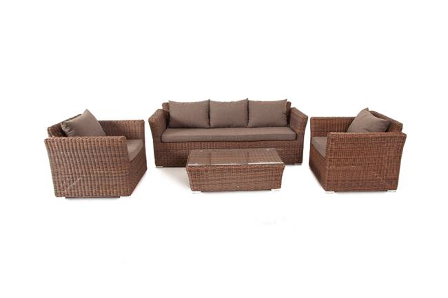 "Капучино" лаунж-зона из искусственного ротанга, цвет коричневый "Капучино" лаунж-зона из искусственного ротанга, цвет коричневый