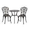Комплект Secret de Maison Романс/Romance (стол+2 стула) алюминиевый сплав, D60/H67, 53х41х89см, бронзовый бронза/bronze алюминиевый сплав