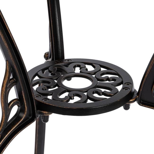 Комплект Secret de Maison Романс/Romance (стол+2 стула) алюминиевый сплав, D60/H67, 53х41х89см, бронзовый бронза/bronze алюминиевый сплав