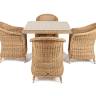 "Фредо" обеденная группа из искусственного ротанга, цвет соломенный