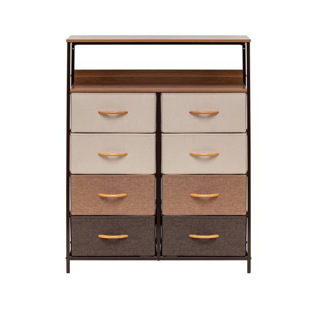 Комод Leset Локи 8 ящ. с полкой Коричневый Бежевый, светло-коричневый, темно-коричневый
