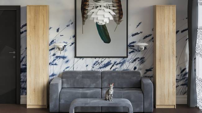 Пенал с дверкой Мори МШ400.1 цвет дуб сонома