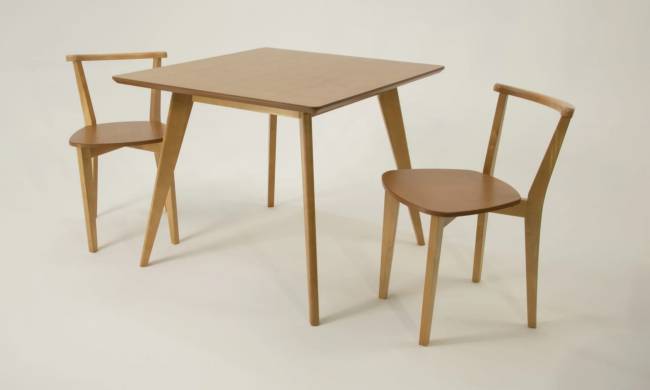 Стол Сканди М 100 натур со стульями Франк натур