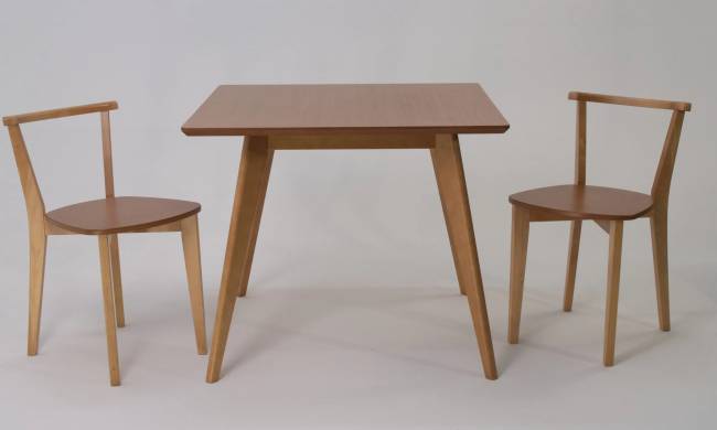 Стол Сканди М 100 натур со стульями Франк натур