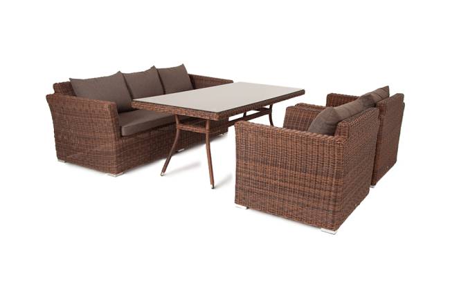 "Моккачино" обеденная группа из искусственного ротанга, цвет коричневый "Моккачино" обеденная группа из искусственного ротанга, цвет коричневый