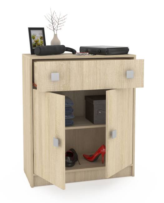 Комод с одним ящиком и дверками Глория 2 цвет дуб сонома Комод с одним ящиком и дверками Глория 2 цвет дуб сонома