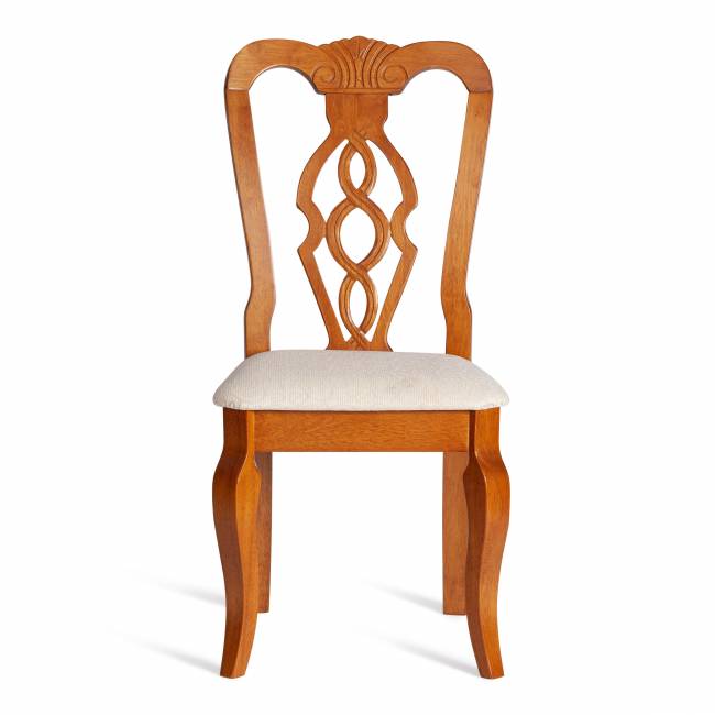 Стул Афродита/Aphrodite/1 шт. в упаковке дерево гевея, 46х54х99см, эспрессо дуб в красноту, ткань кремовая с рисунком а04 Espresso (дуб в красноту) дерево гевея