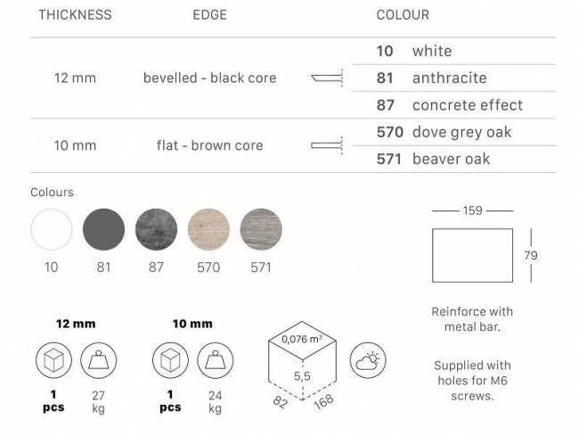 Столешница прямоугольная для подстолья Tiffany состаренный серый дуб 1600х800х10 мм Столешница прямоугольная для подстолья Tiffany состаренный серый дуб 1600х800х10 мм