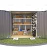 Хозблок SKOGGY секционный с плоской крышей 2 х 2 м, цинковый