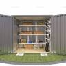 Хозблок SKOGGY секционный с плоской крышей 2 х 2 м, цинковый