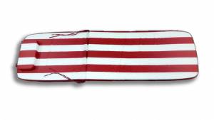 Матрас для шезлонгов Premium бело-красный