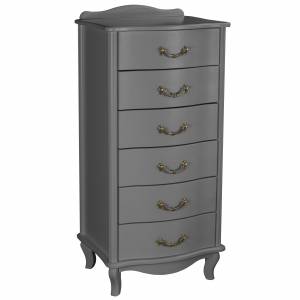 Комод Джульетта узкий 6 ящ., серый ясень Л Комод Джульетта узкий 6 ящ., серый ясень Л