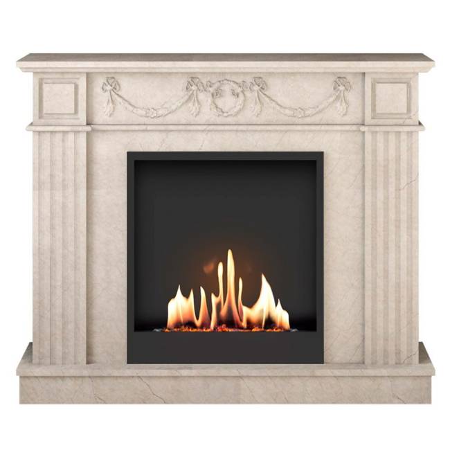 Биокамин в мраморном портале SteelHeat Washington (Стекло)