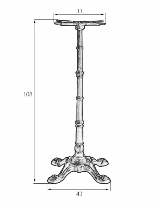 Подстолье барное DOBRIN LEONE HIGH