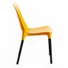 Стул GENIUS (mod 75) металл/пластик, 46x56x84cм, желтый/черные ножки (Комплект из 4 шт.) желтый металл/пластик