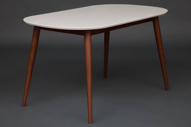 Стол обеденный MAX (Макс) основание бук, столешница мдф, 140 х 80 х 75см, Белый + Коричневый Стол обеденный MAX (Макс) основание бук, столешница мдф, 140 х 80 х 75см, Белый + Коричневый