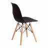 Стул CINDY (EAMES) (mod. 1801) дерево бук/металл/сиденье пластик, 45x51x82 см, Black (черный) (Комплект из 4 шт.) Black (черный) дерево бук/металл/сиденье пластик