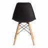 Стул CINDY (EAMES) (mod. 1801) дерево бук/металл/сиденье пластик, 45x51x82 см, Black (черный) (Комплект из 4 шт.) Black (черный) дерево бук/металл/сиденье пластик