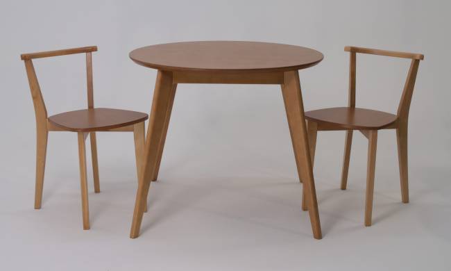 Стол Сканди К 100 натур со стульями Франк натур