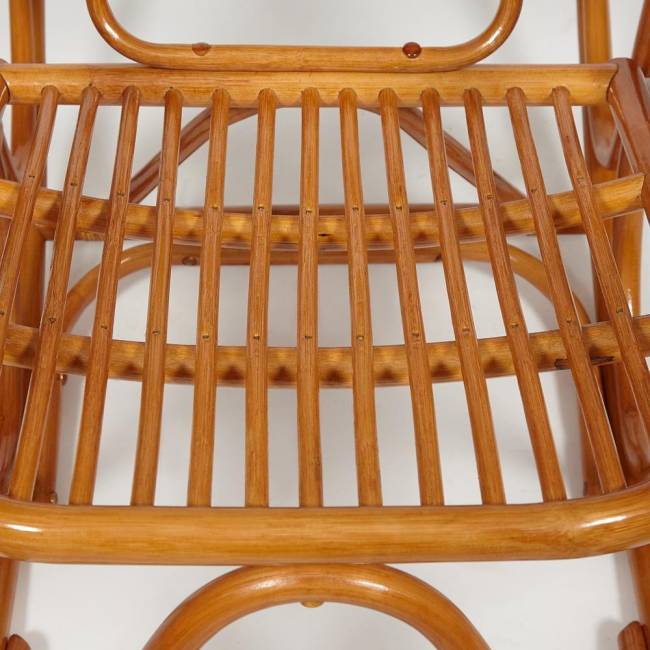 Кресло-качалка VIENNA (разборная) / без подушки / ротанг top quality, 58x133x102 см, Cognac (коньяк) коричневый ротанг top quality