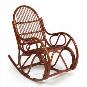 Кресло-качалка VIENNA (разборная) / без подушки / ротанг top quality, 58x133x102 см, Pecan (орех) орех