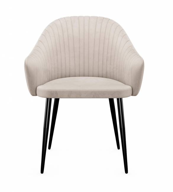 Стул DikLine 439 поворотный, C103 крем, ножки черные